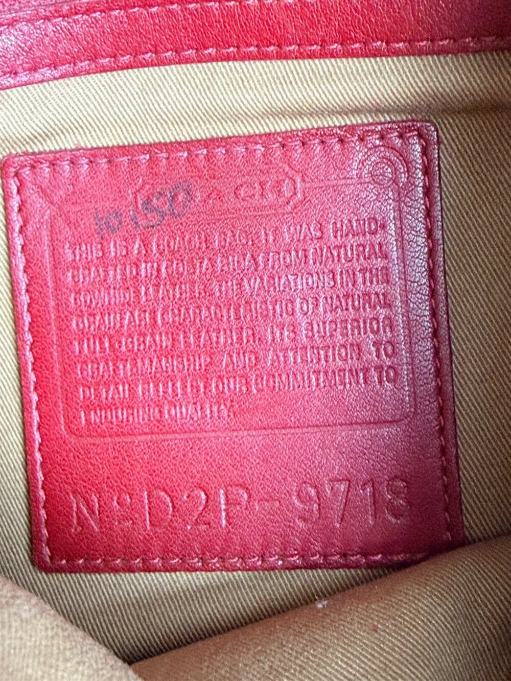 Vintage Coach Legacy Crescent Hobo in Cherry Red 9718 - Picture 11 of 12